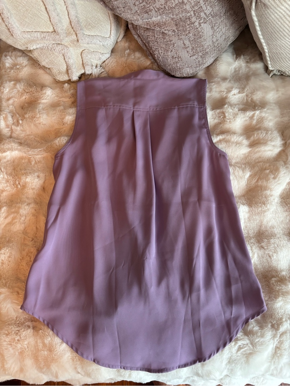 INC International Concepts Lavender Sleeveless Surplice Top - Picture 3 of 3